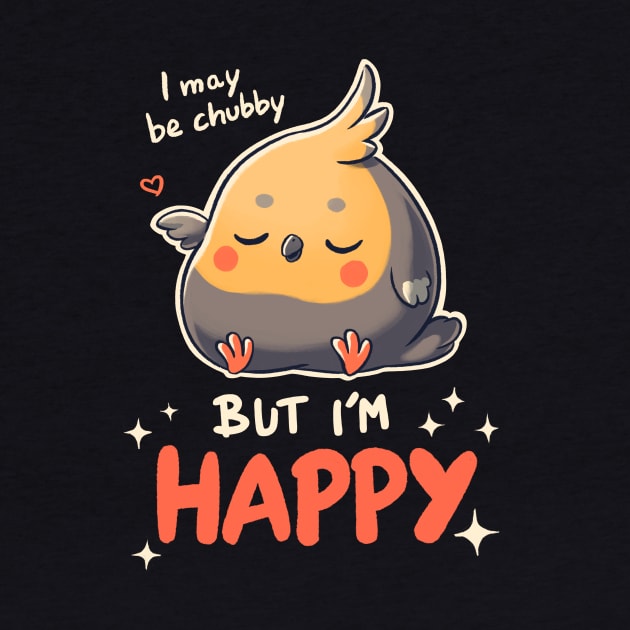 Happy Cockatiel // Chubby, Body Positive, Parrot by Geekydog